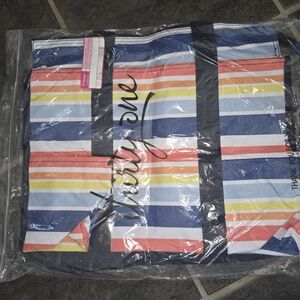 thirty-one zip top organizing tote in vista stripe